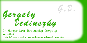 gergely dedinszky business card